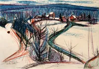 peinture : Le village n°5
