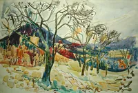 peinture : Aux environs du colombier n°1
