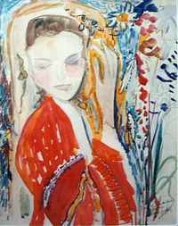 peinture : Yvette, mon modèle préféré
