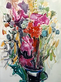 peinture : Bouquet au vase n°2