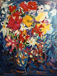 peinture : Fleurs du jardin n°2