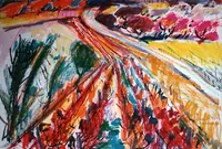 peinture : Vignes dans les Htes Côtes