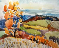 peinture : Les Htes Côtes en automne n°1