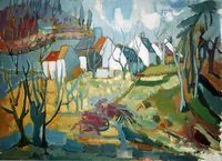 peinture : Village des Hautes Côtes n°1
