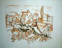 peinture : Village de la Côte n°1