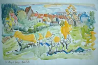 peinture : Le village de Vergy