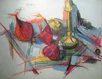 peinture : Le bougeoir