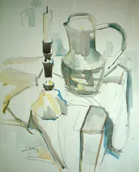 peinture : La bougie