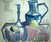 peinture : La carafe et le bougeoir