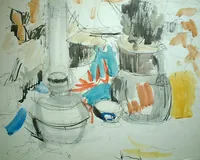 peinture : La lampe à pétrole