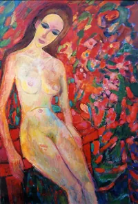 peinture : Grand nu rouge