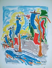 peinture : Champs Elysées n°12. Paris
