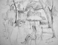 peinture : Détente à la Bastille