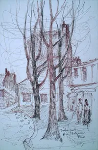 peinture : Place Falguière n°3. Paris