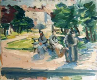 peinture : Sur le banc