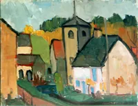 peinture : Sérénité au village