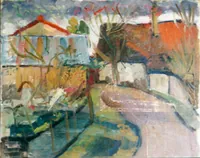 peinture : Automne au village