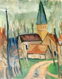 peinture : Village