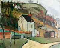 peinture : La maison près de la colline