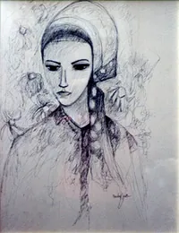 peinture : Yvette, mannequin parisien