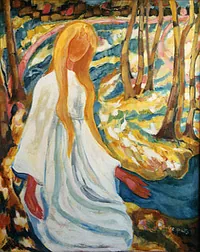 peinture : Source de la Seine n°1