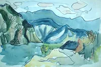 peinture : Le lac