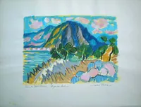 peinture : Lac de Serre-Ponçon