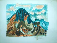 peinture : Les Hyvans. Alpes du Sud