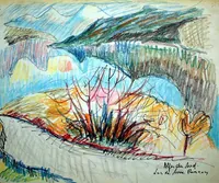 peinture : Lac de Serre-Ponçon