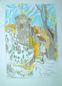 peinture : Le vieux St Pierre. IX siècle