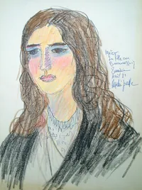 peinture : Maïco, la fille au burnous noir n°1