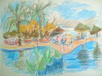 peinture : La piscine CNRO