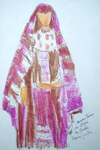 peinture : Ancienne tenue de mariée