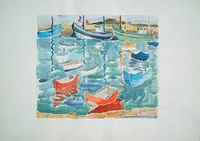 peinture : Roscoff, le port