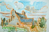 peinture : Ancienne léproserie, près Roscoff