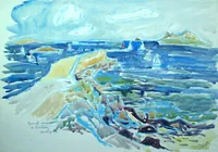 peinture : Roscoff devant le Britanny