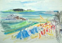 peinture : Roscoff, la mer, la plage