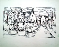 peinture : Roscoff, Bretagne