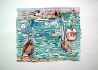 peinture : Le port de Roscoff
