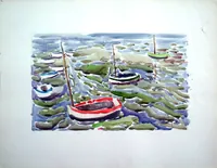 peinture : Marée basse à Roscoff