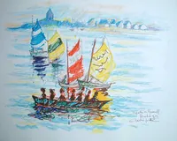peinture : Régates à Roscoff